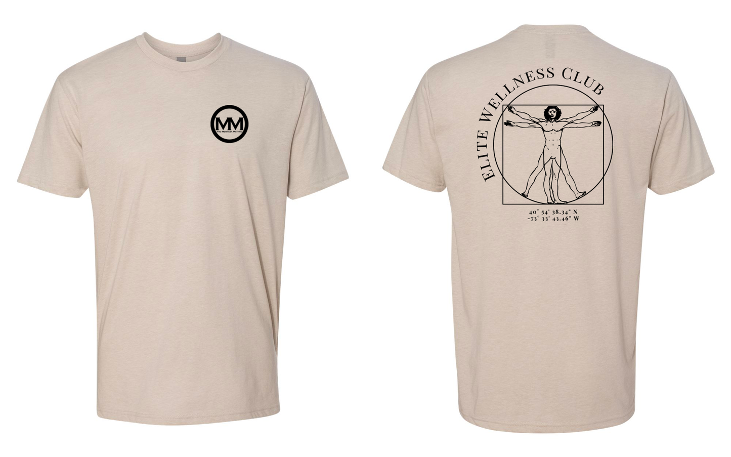 The Merkaba Method Unisex Tee 6210 Sand - Black Logo