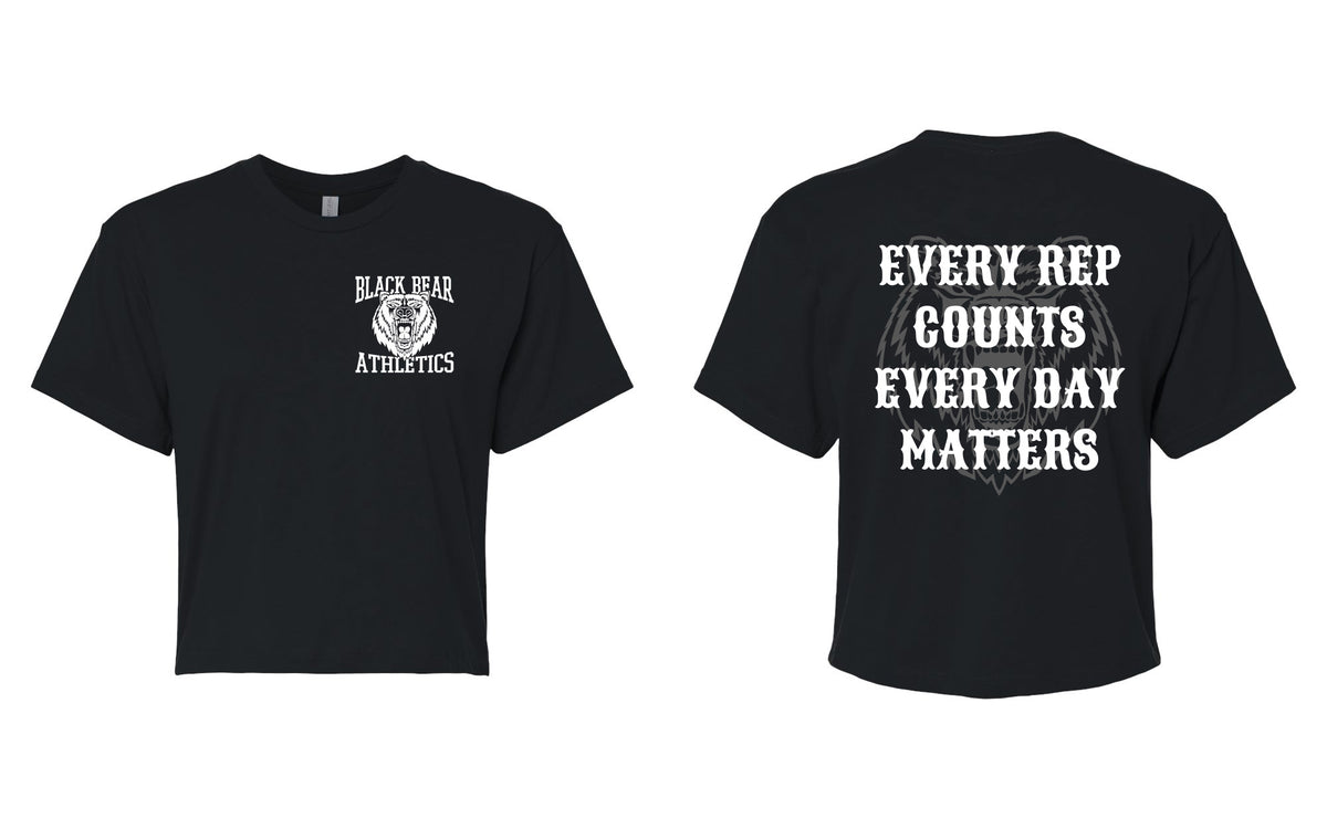 Black Bear Athletics Every Rep Counts Every Day Matters Women's Crop Top - 1580