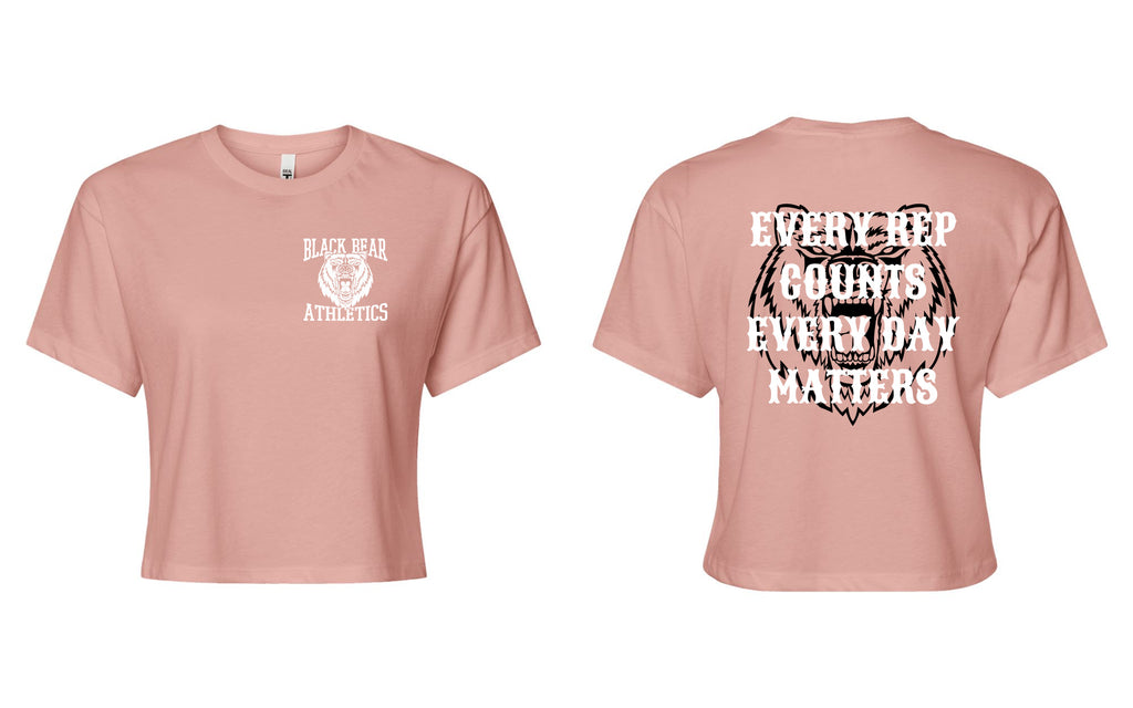 Black Bear Athletics Every Rep Counts Every Day Matters Women's Crop Top - 1580