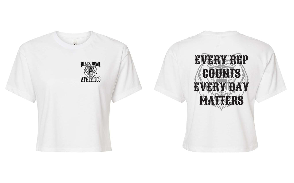 Black Bear Athletics Every Rep Counts Every Day Matters Women's Crop Top - 1580