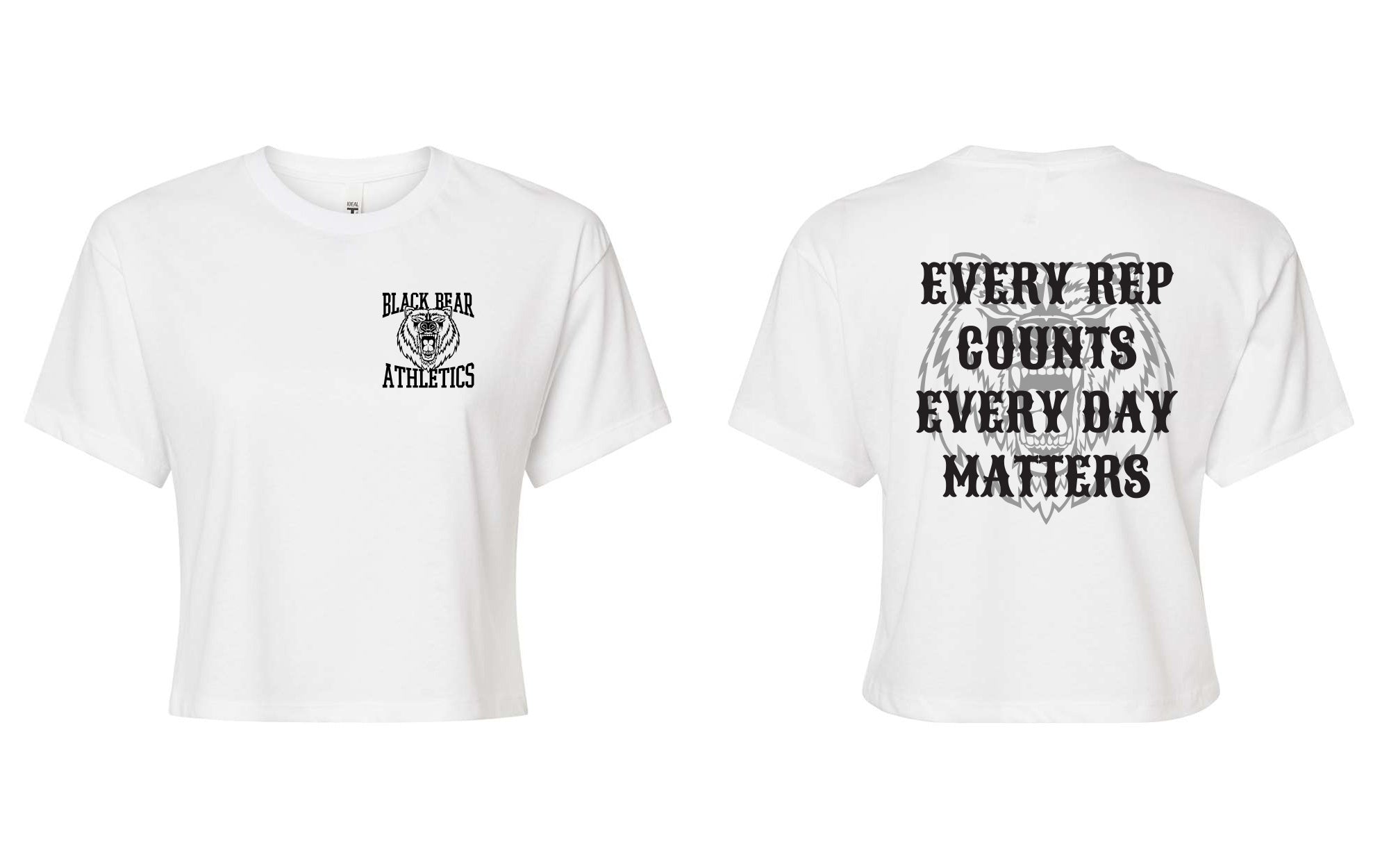 Black Bear Athletics Every Rep Counts Every Day Matters Women's Crop Top - 1580