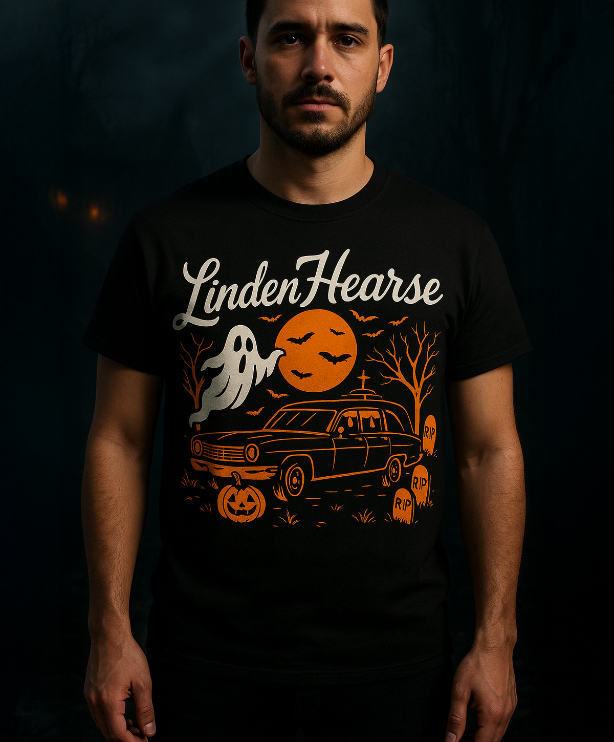 Spooky Linden-Hearse Tee