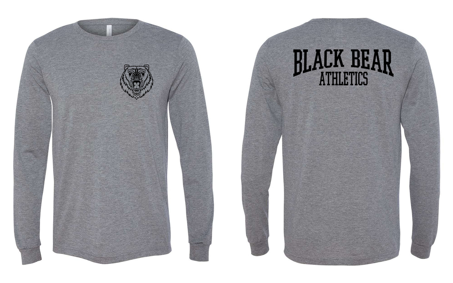 Black Bear Athletics Unisex Triblend Long Sleeve Tee - 3513