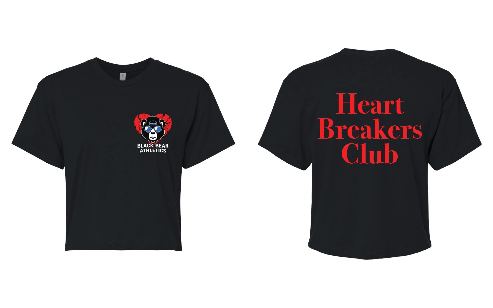 Black Bear Athletics Heart Breakers Club Women's Crop Top - 1580