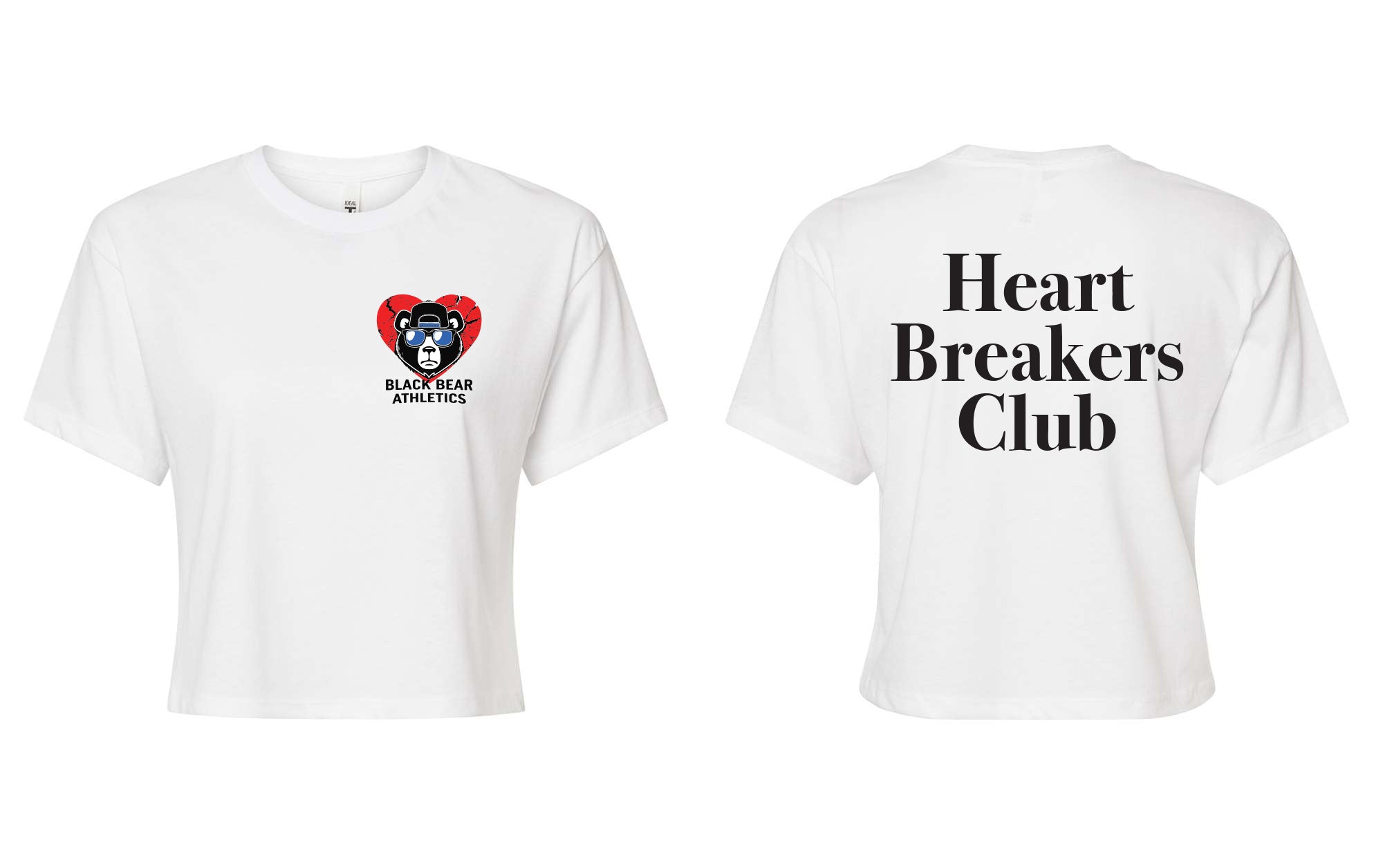 Black Bear Athletics Heart Breakers Club Women's Crop Top - 1580
