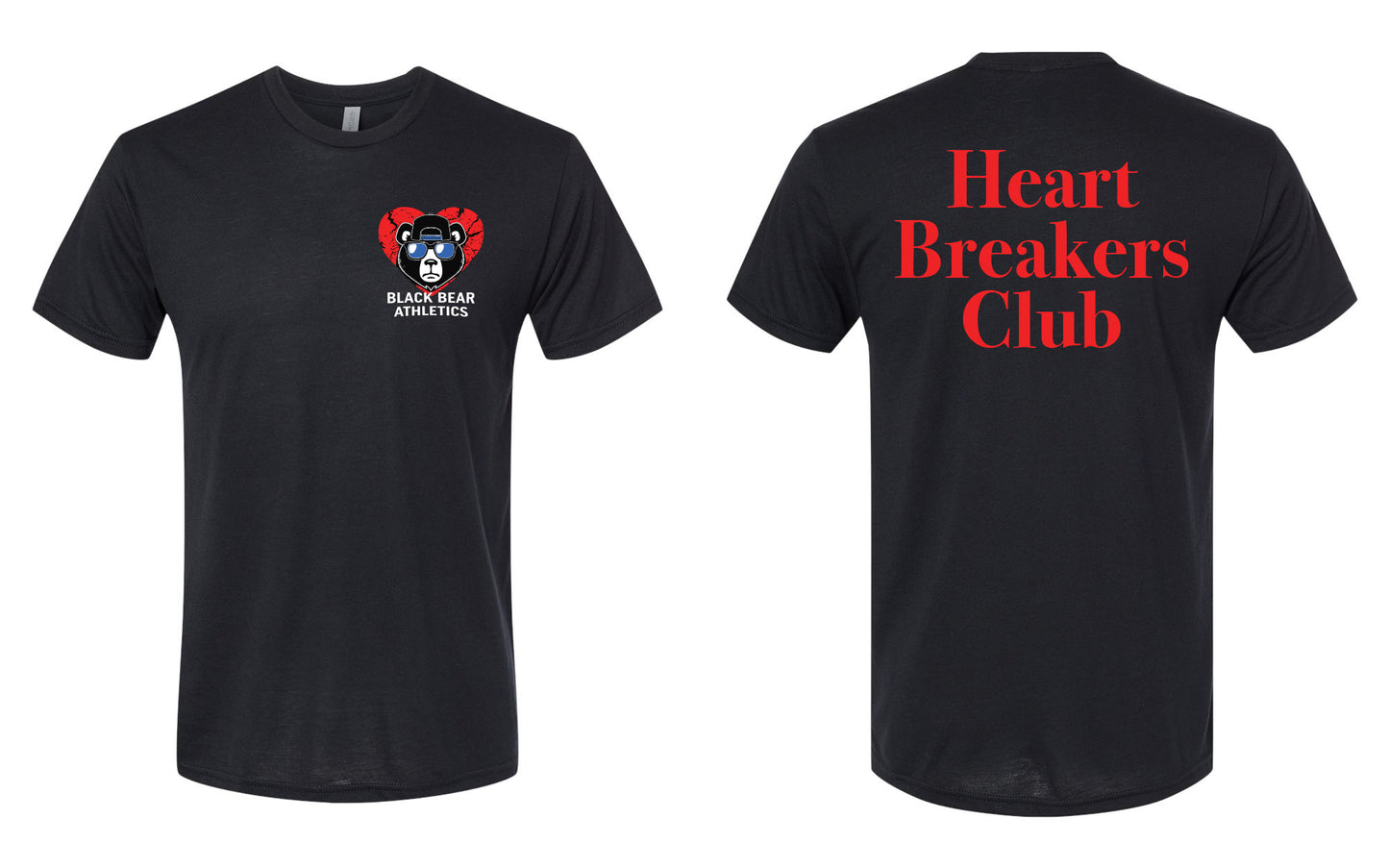 Black Bear Athletics Heart Breakers Club Men Tri Tee - 6010