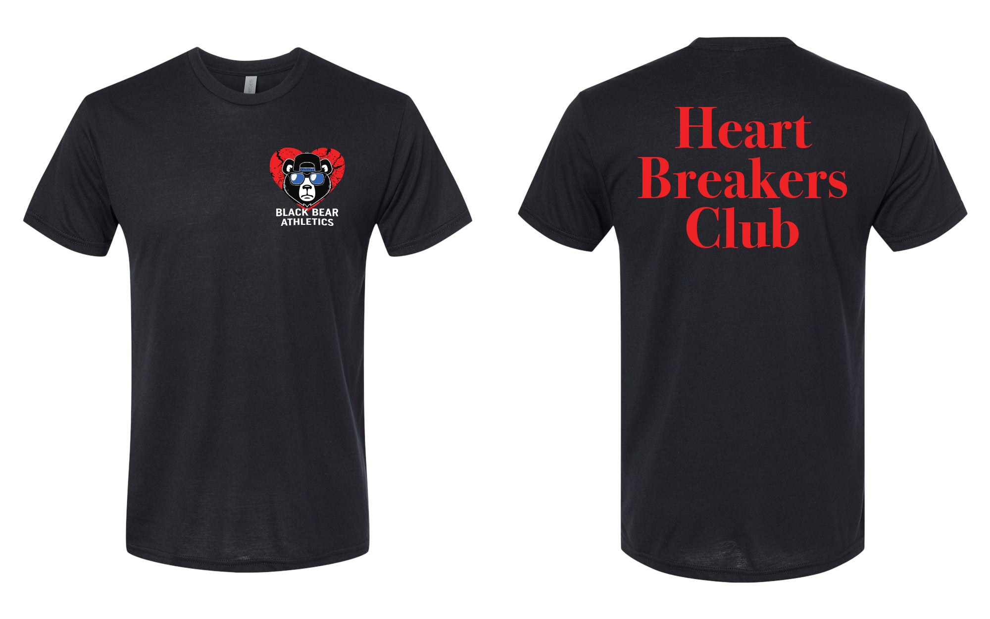 Black Bear Athletics Heart Breakers Club Men Tri Tee - 6010