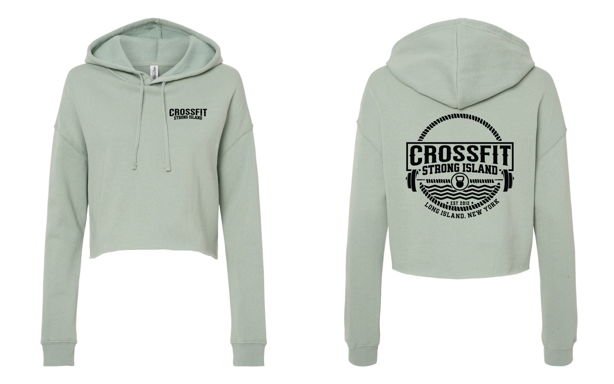 CrossFit Strong Island Nautical Design Cropped Ladies Hood AFX64CRP