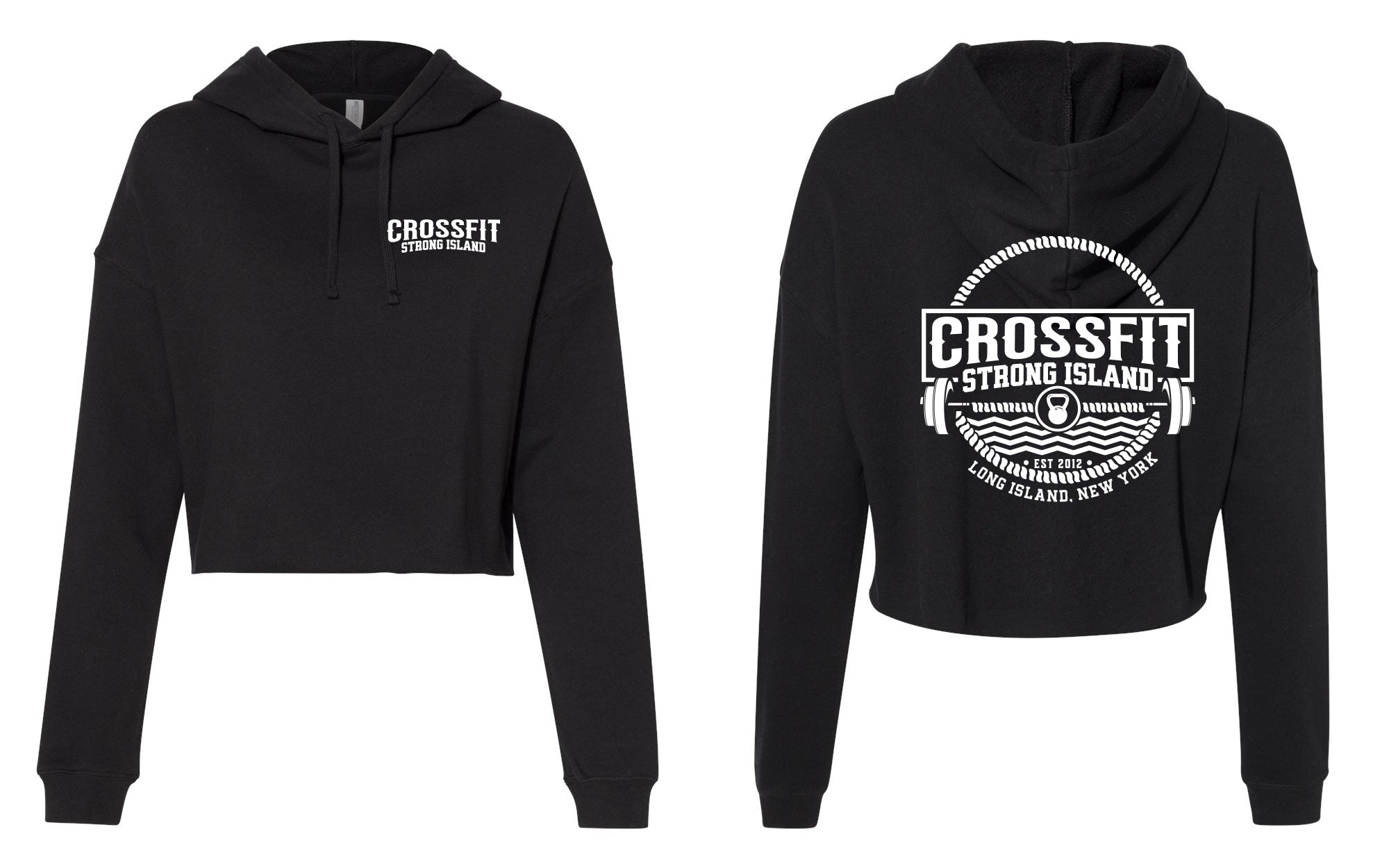 CrossFit Strong Island Nautical Design Cropped Ladies Hood AFX64CRP