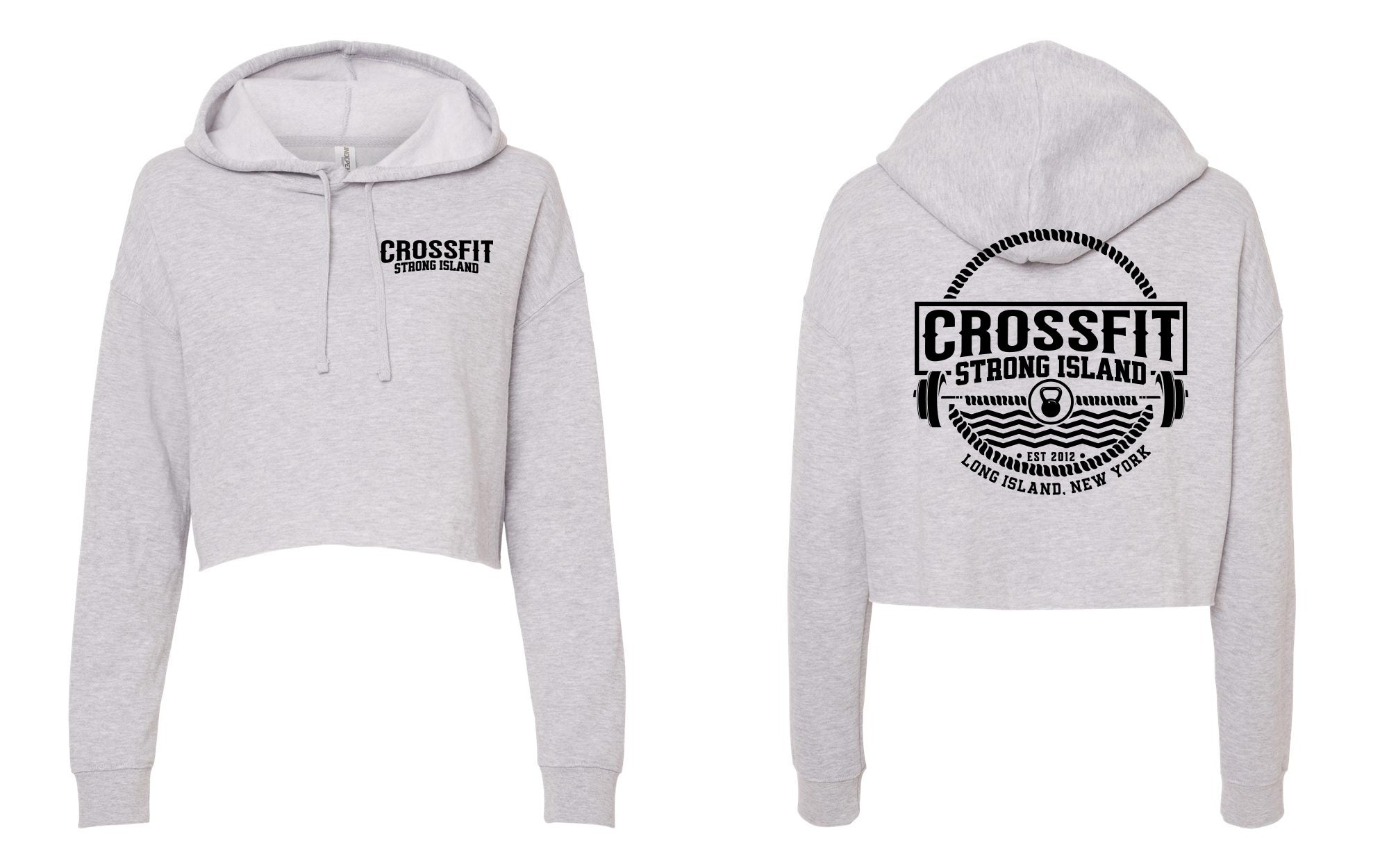 CrossFit Strong Island Nautical Design Cropped Ladies Hood AFX64CRP
