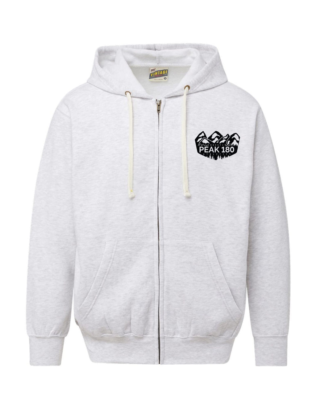 Peak 180 Caps Lock Zip Up Unisex Vintage Fleece Full-Zip Hooded Sweatshirt - 22132