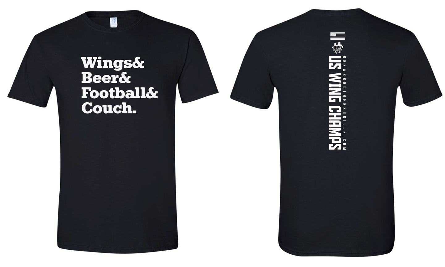 Brews Brothers Grille Wings Beer Football Couch