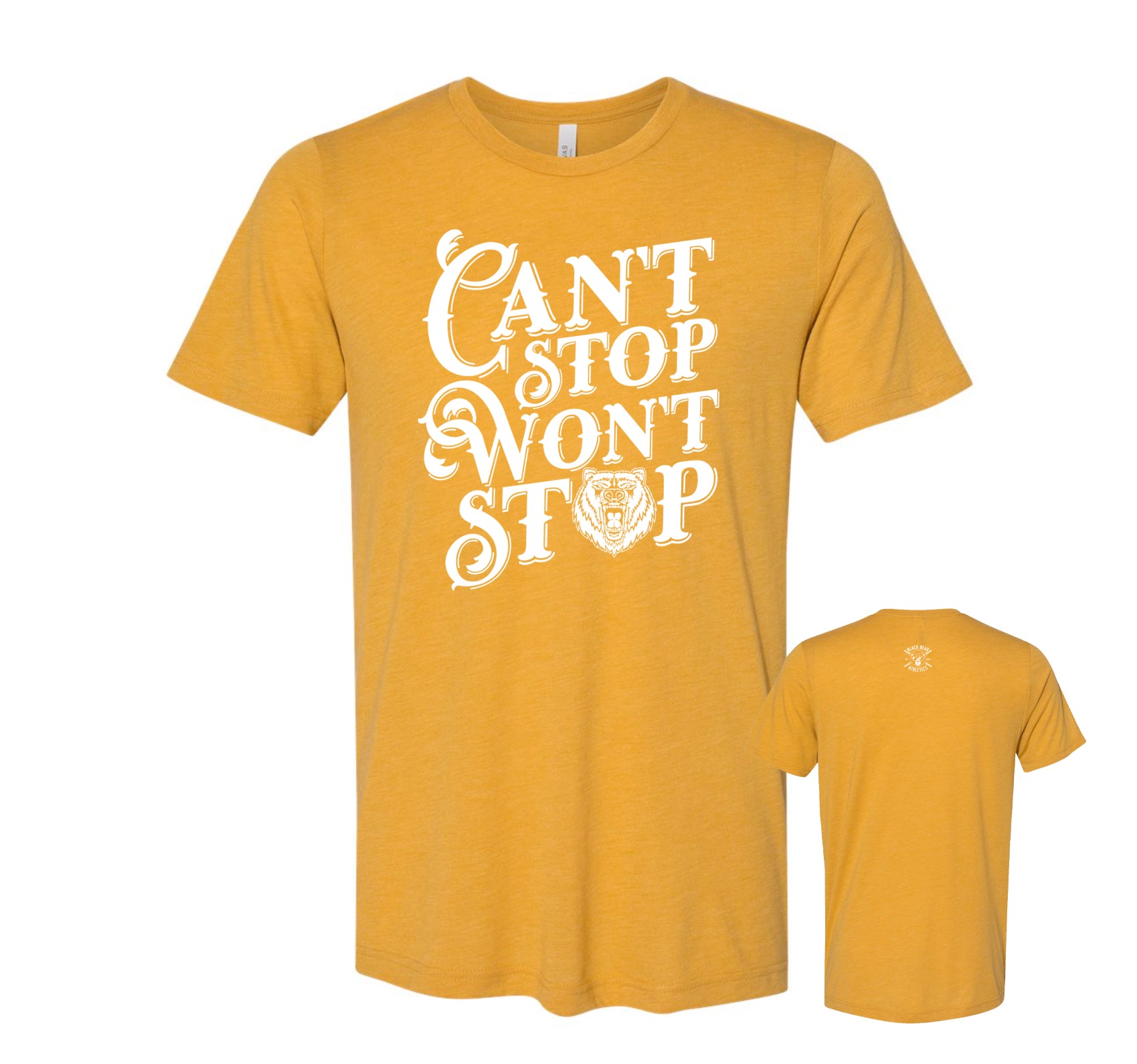 Black Bear Athletics Can't Stop Won't Stop Men Tee 3413