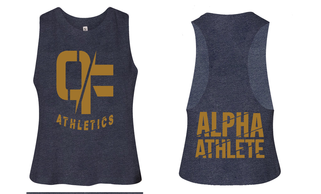 ALPHA ATHLETE Gold Cropped Tank 6682
